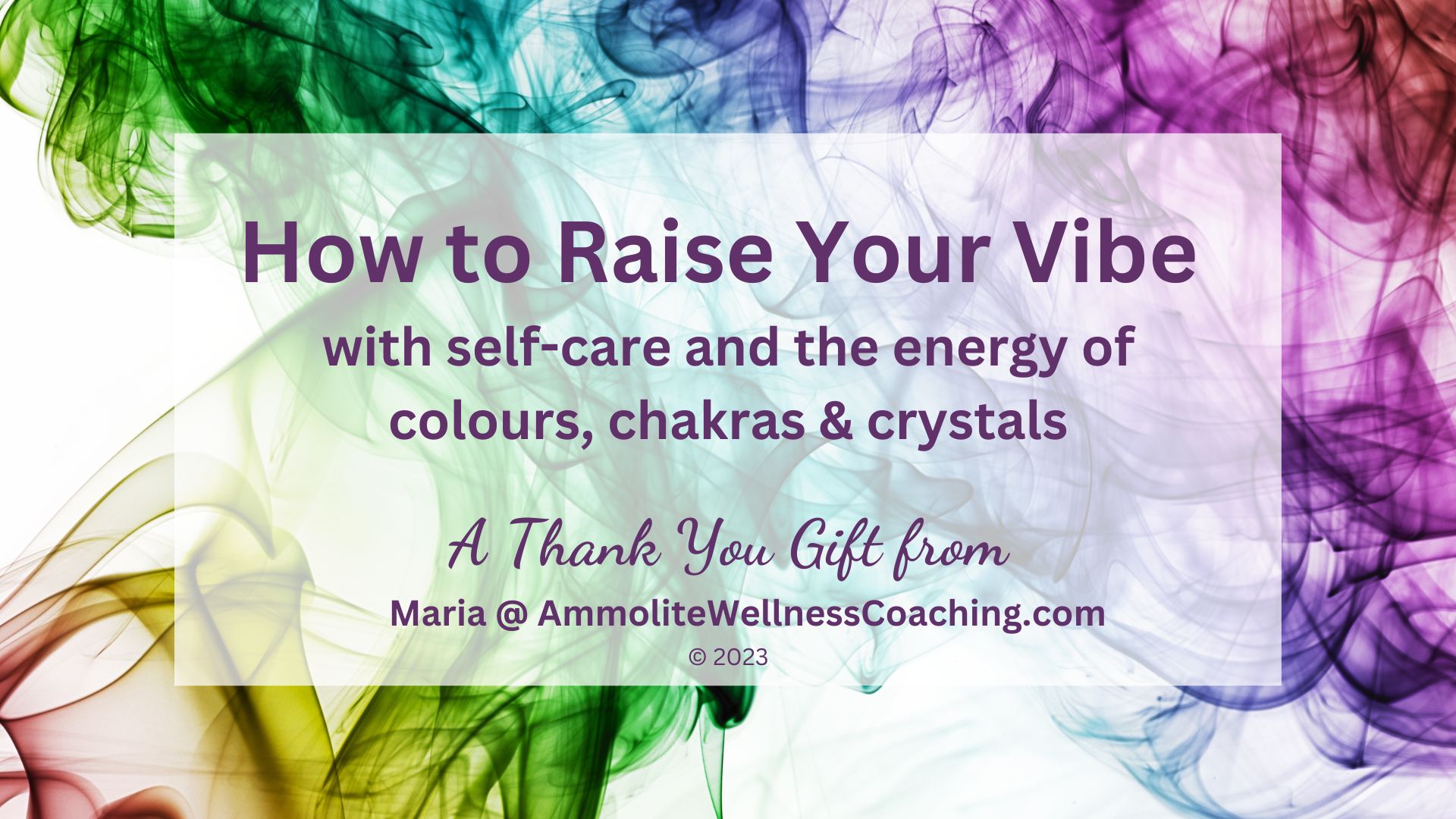 Free Gift: How to Raise Your Vibe.